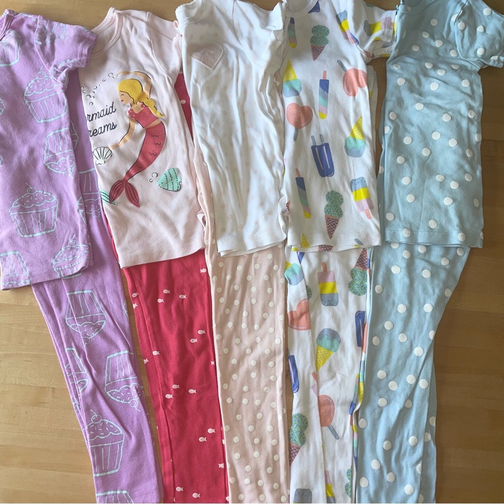 Carter’s Girls Pajama Sets Short Sleeve Leggings Cute